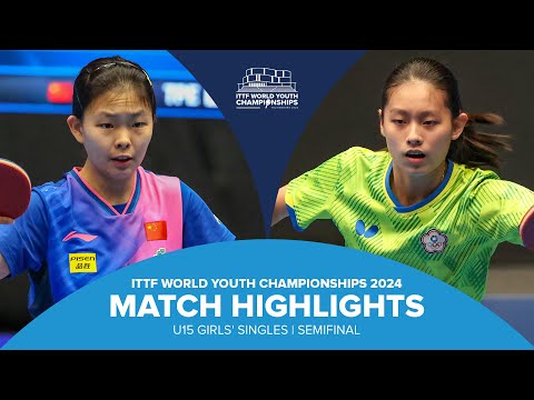 Yao Ruixuan vs Chen Min-Hsin | U15 GS-SF | ITTF World Youth Championships 2024