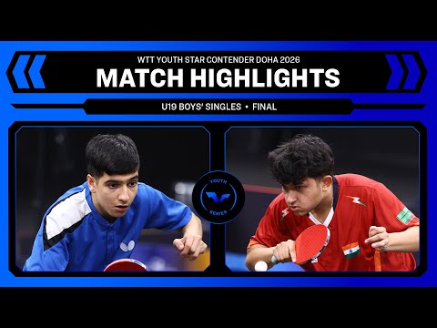 بنیامین فرجی در برابر Abhinandh Pradhivadhi | فینال زیر 19 سال پسران | WTT Youth Star Contender Doha 2026