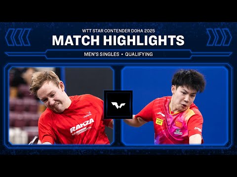 Elias Ranefur vs Huang Youzheng | MS Qual | WTT Star Contender Doha 2025